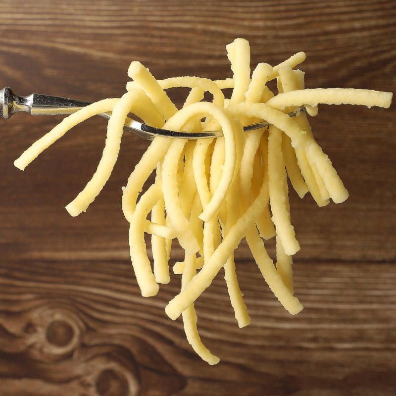 Dinkel Spätzle mit Ei fertig zubereitet