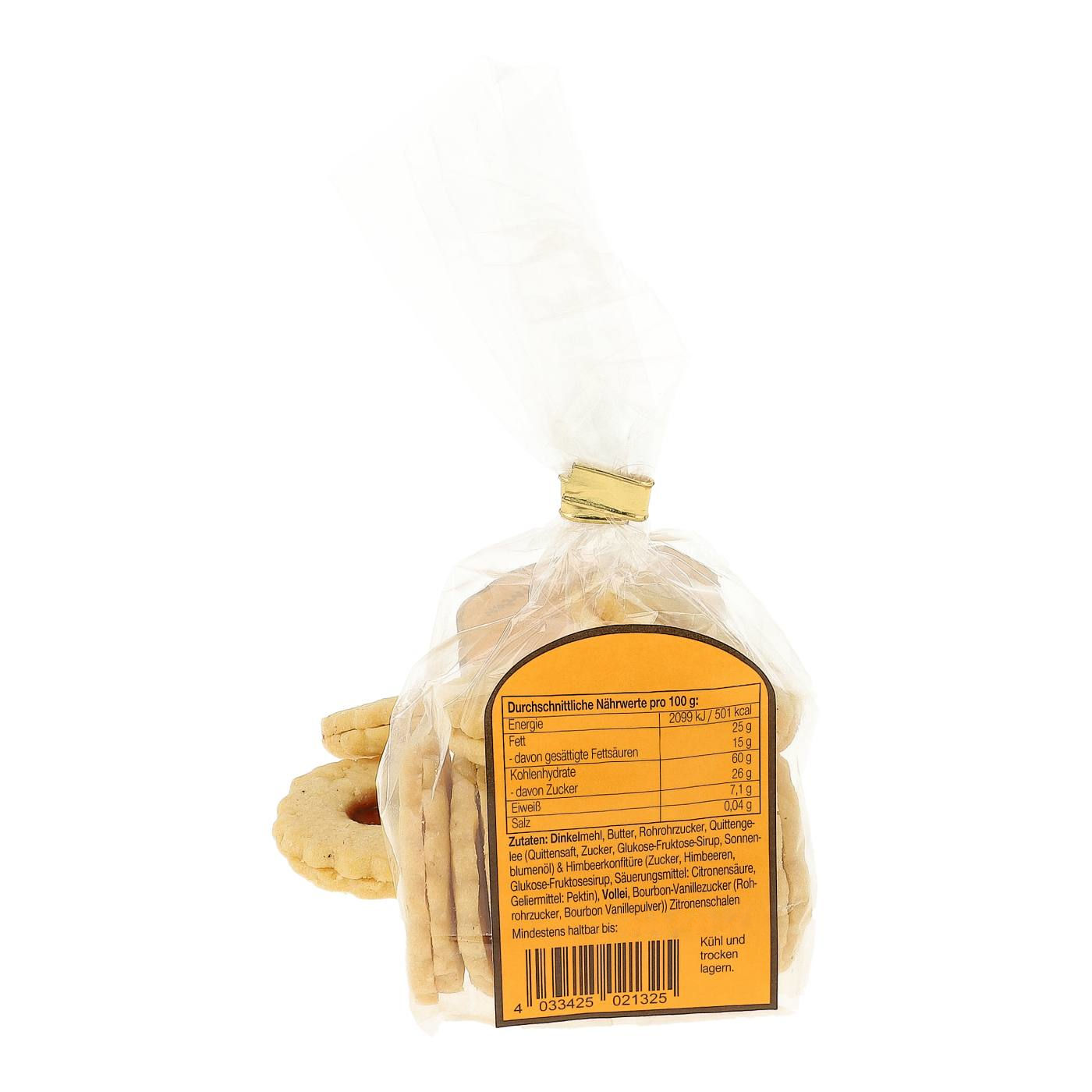 Dinkel-Spitzbuben 100g Rück