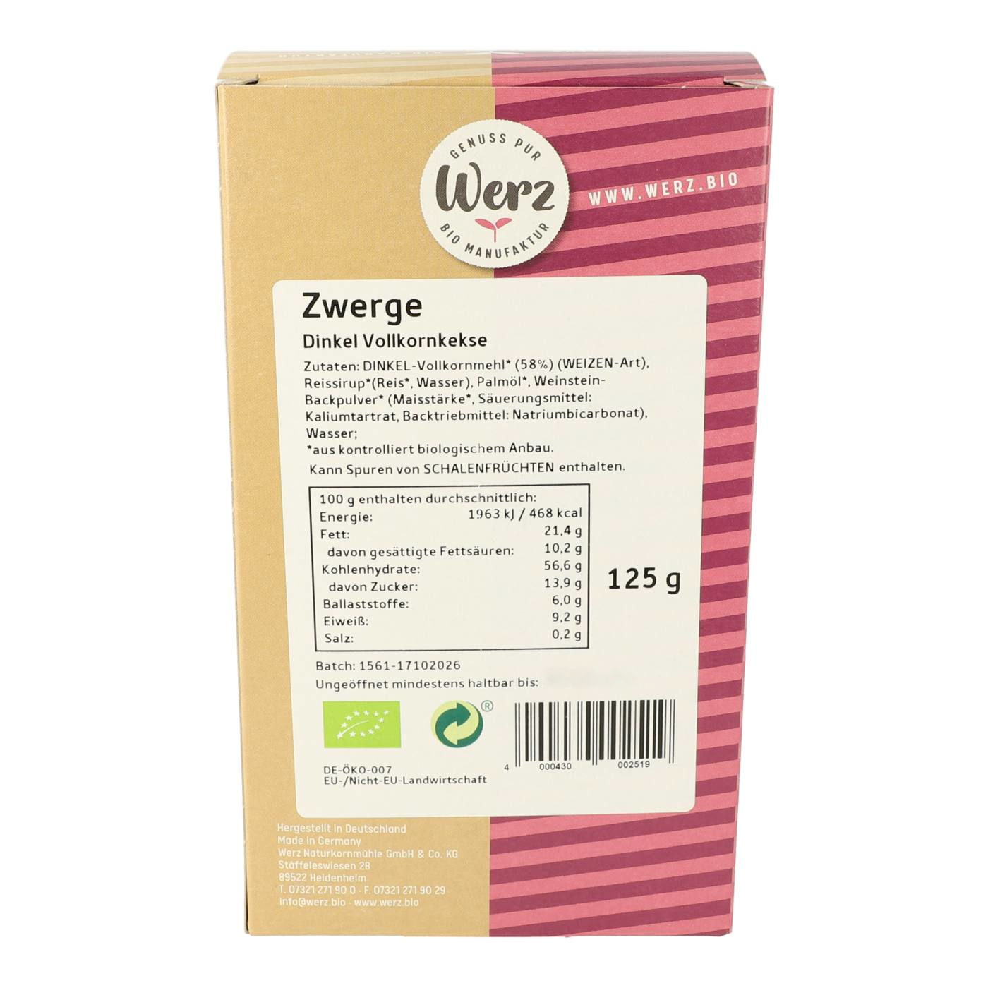 Dinkel Vollkorn Zwerge (Bio)
