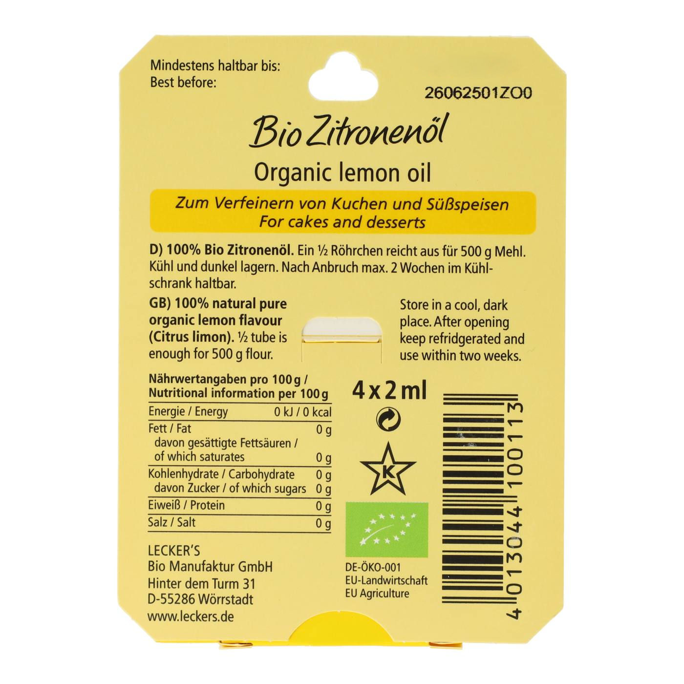 Bio Zitronenöl