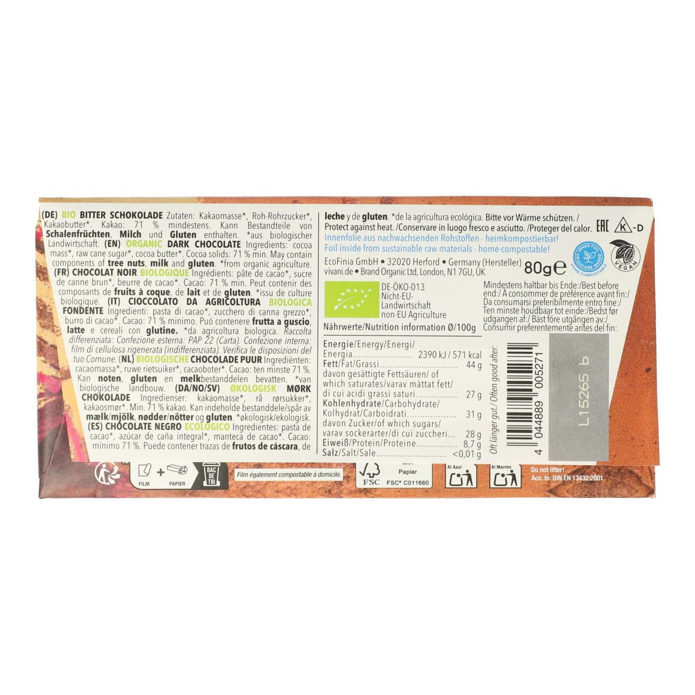 VIVANI Feine Bitter 71% Cacao