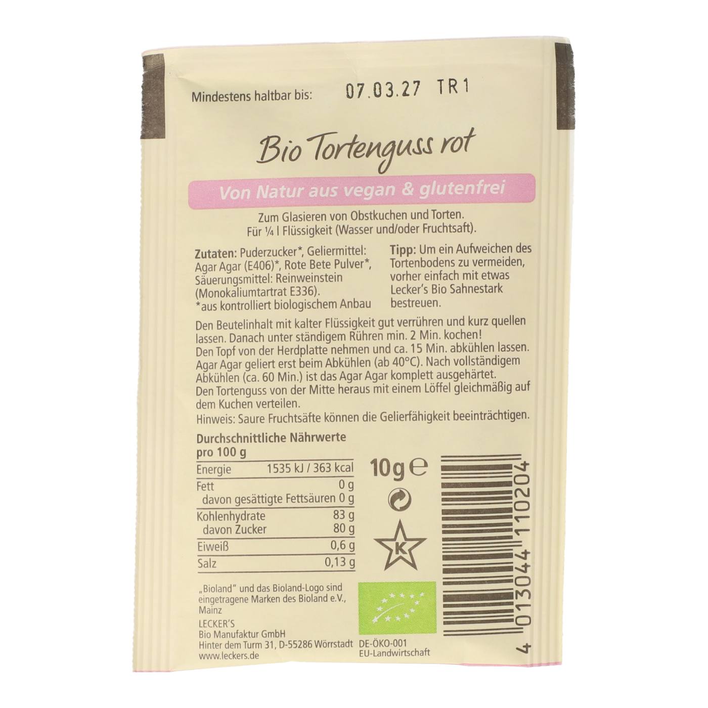 Bio Tortenguss rot