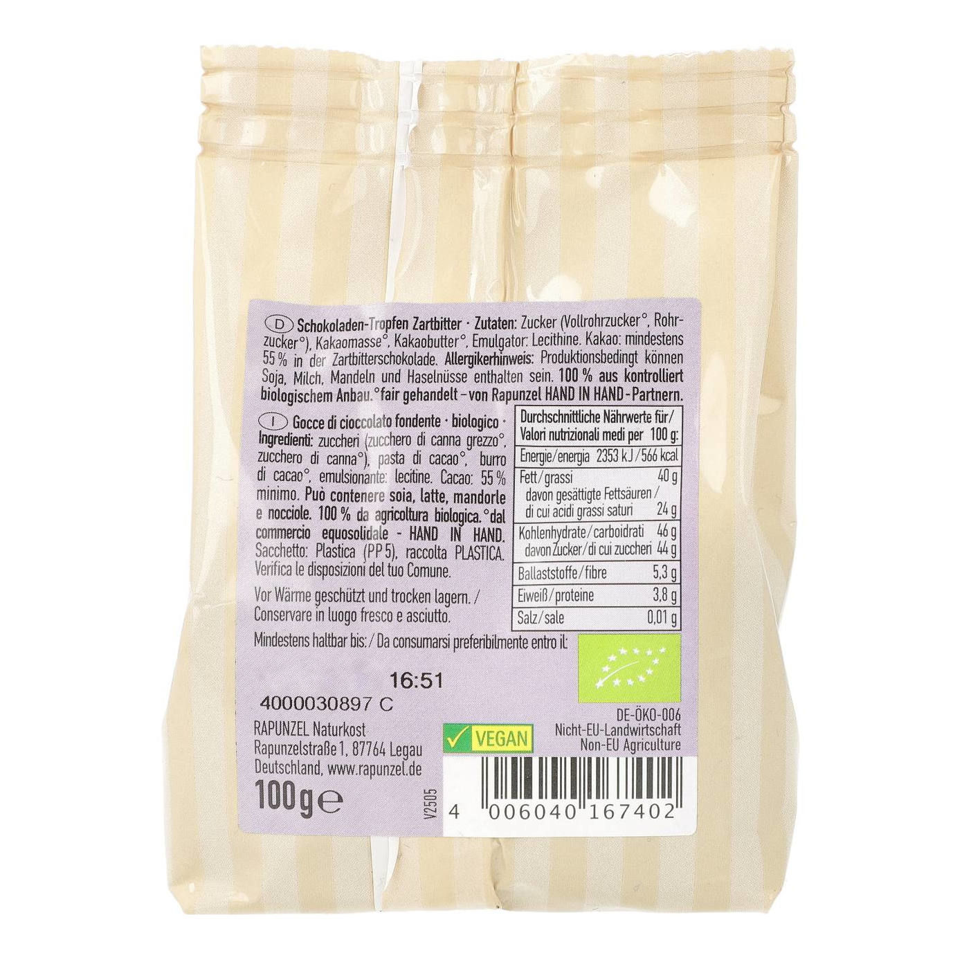 Schokotropfen Zartbitter