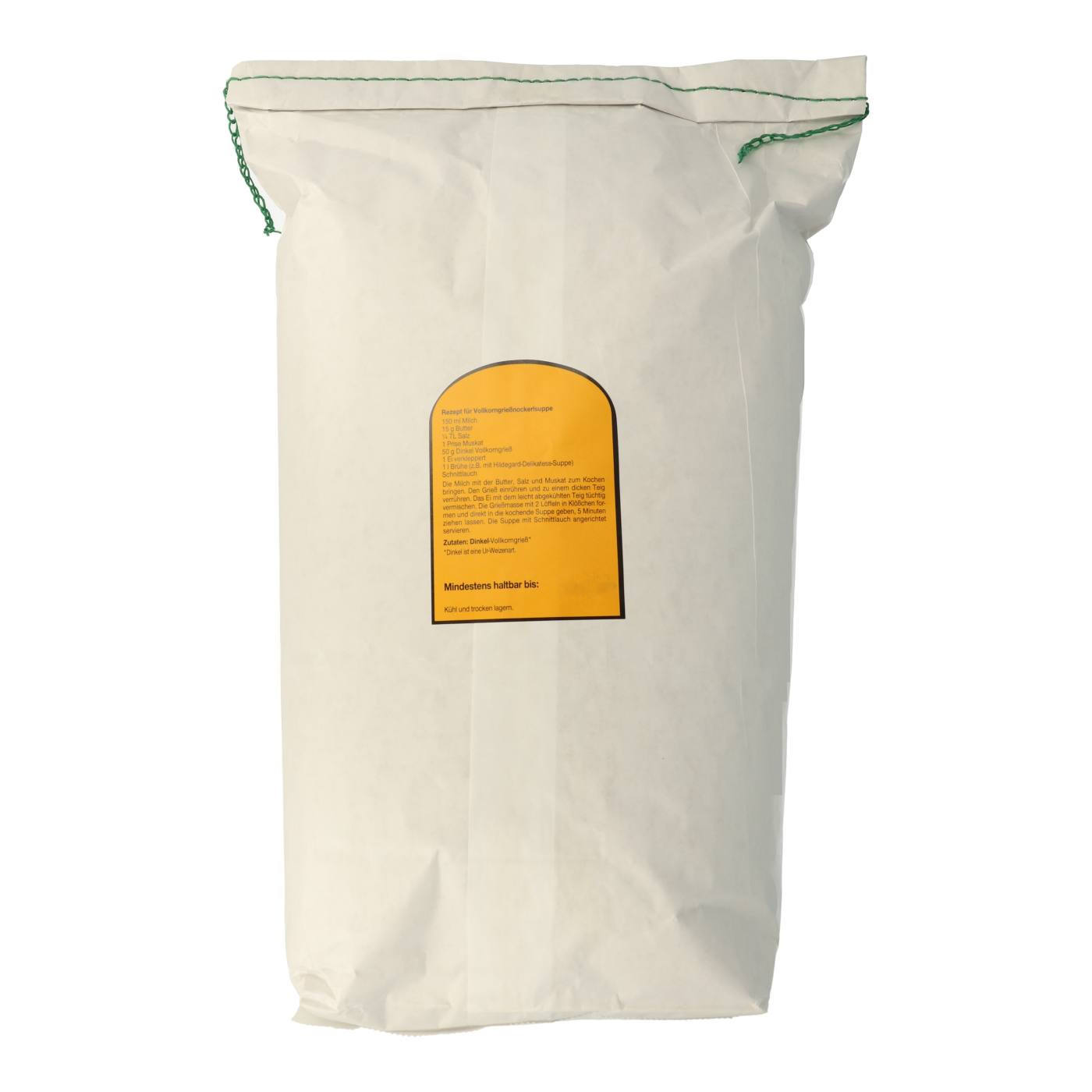 Dinkel-Vollkorngrieß 5kg Rück