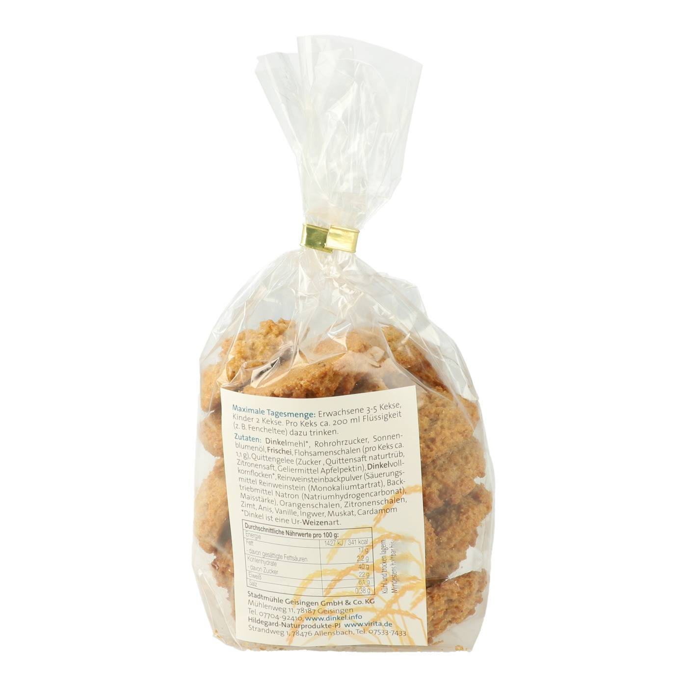 Flohsamenkekse 200g Rück