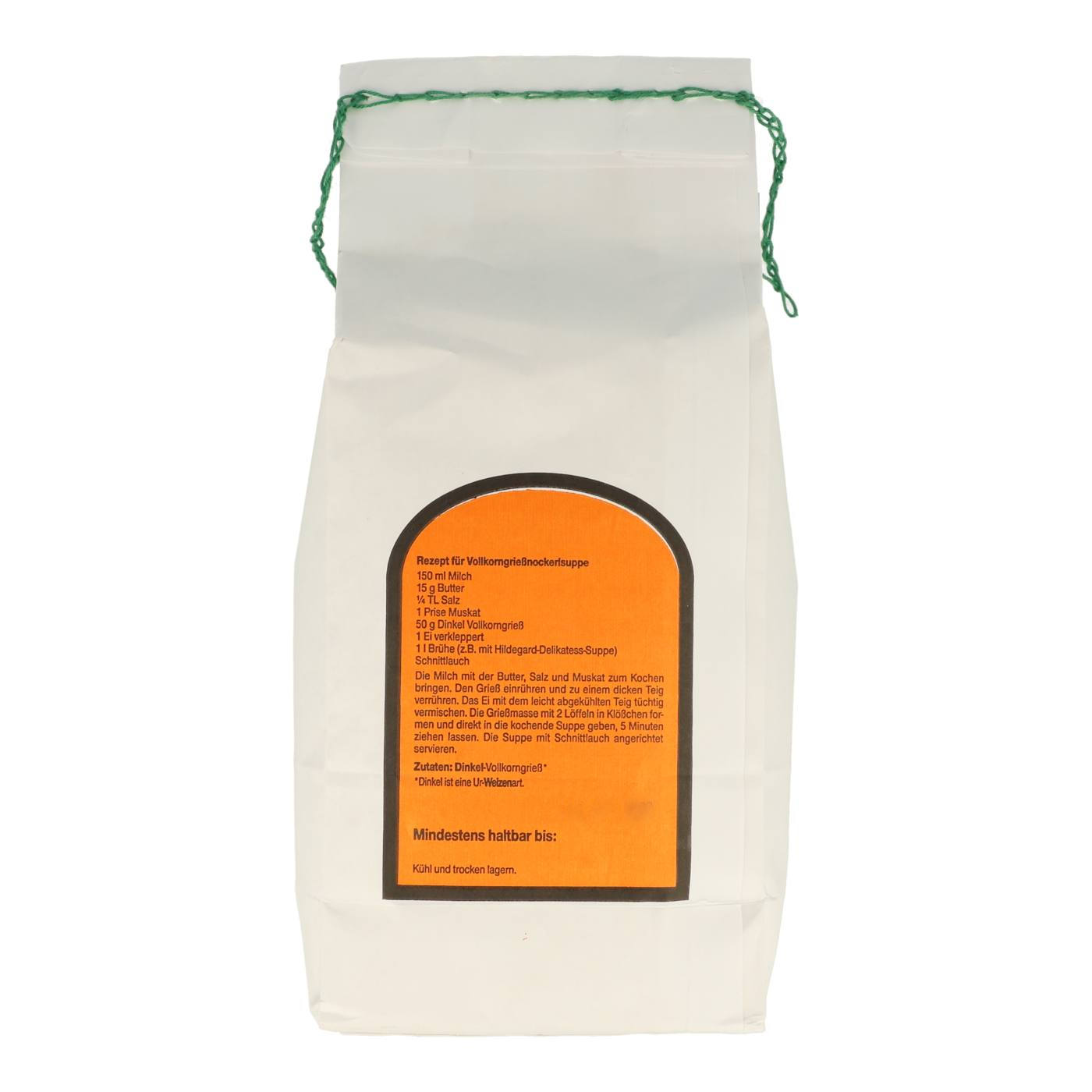 Dinkel-Vollkorngrieß 1kg Rück