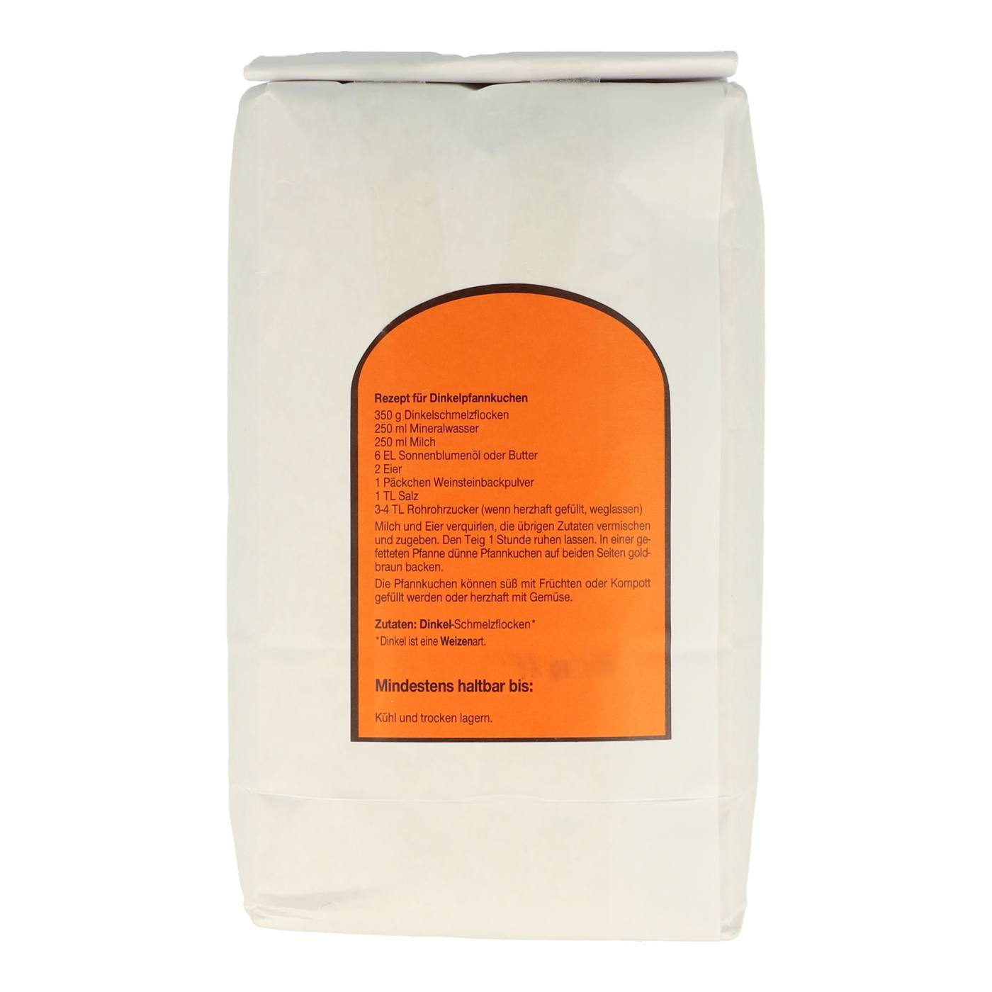 Dinkelschmelzflocken 1kg Rück