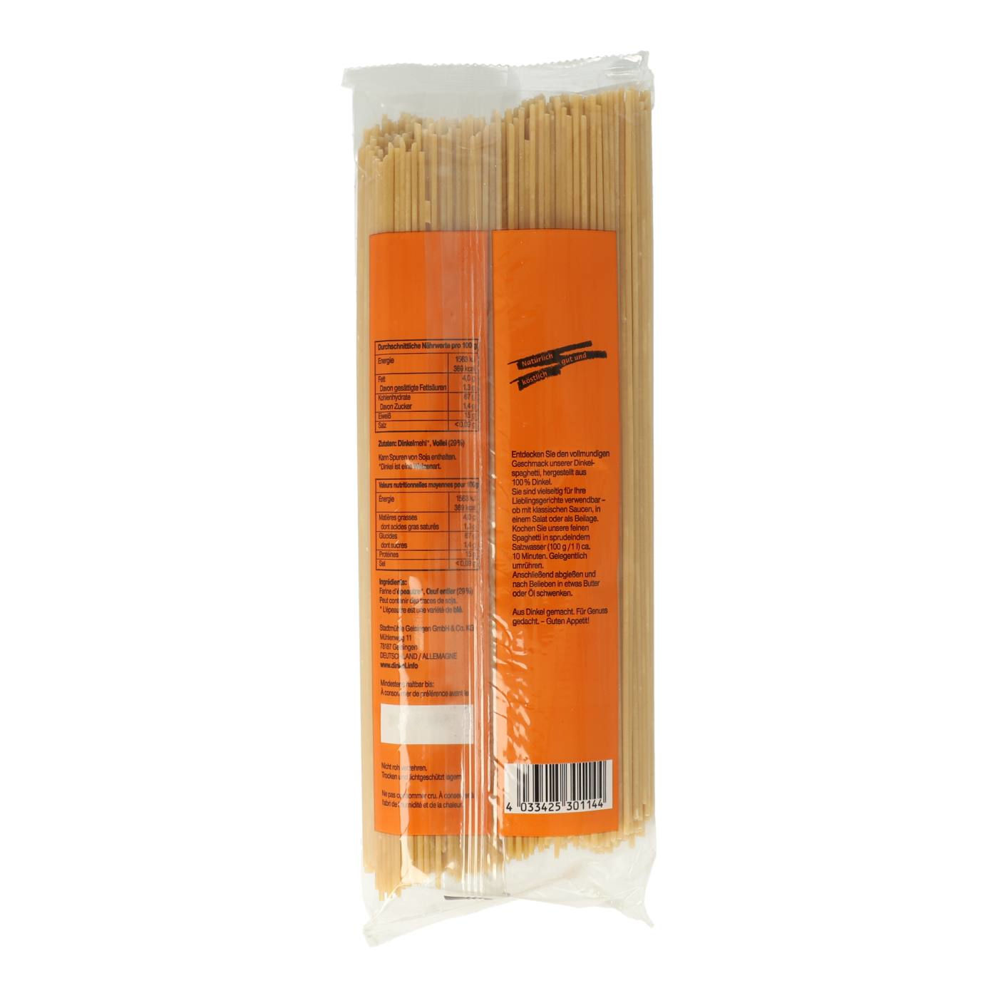 Dinkel-Eiernudeln Spaghetti