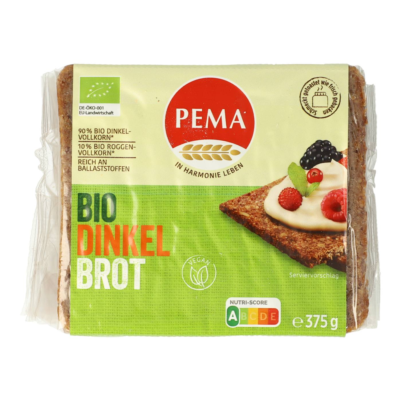 Dinkel Brot Bio von Pema 8 x 375 g