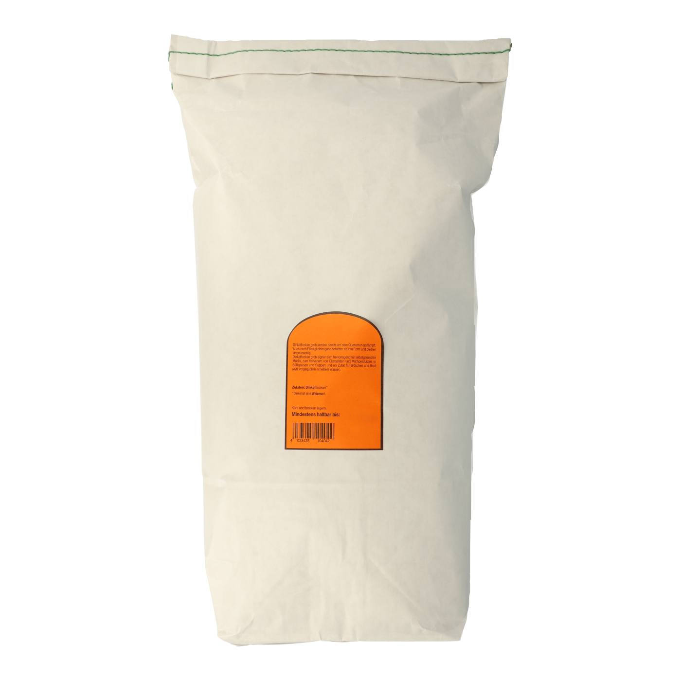 Dinkelflocken grob 4kg Rück