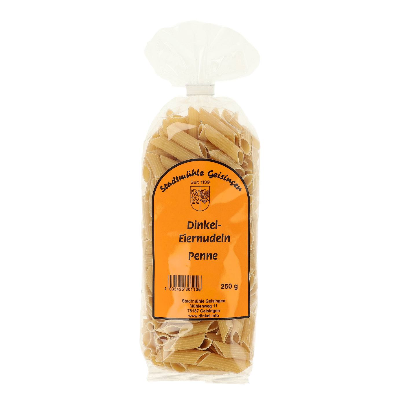 Dinkel-Eiernudeln Penne