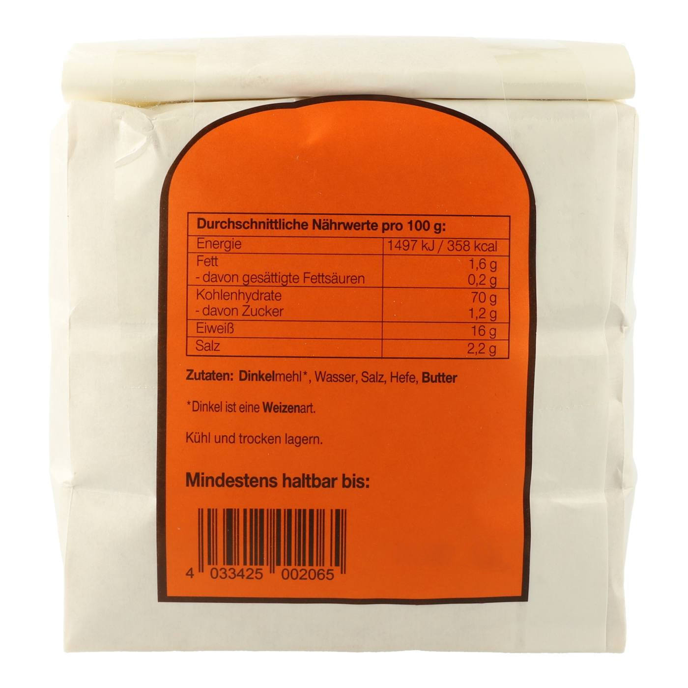 Dinkel-Semmelbrösel 500g Rück